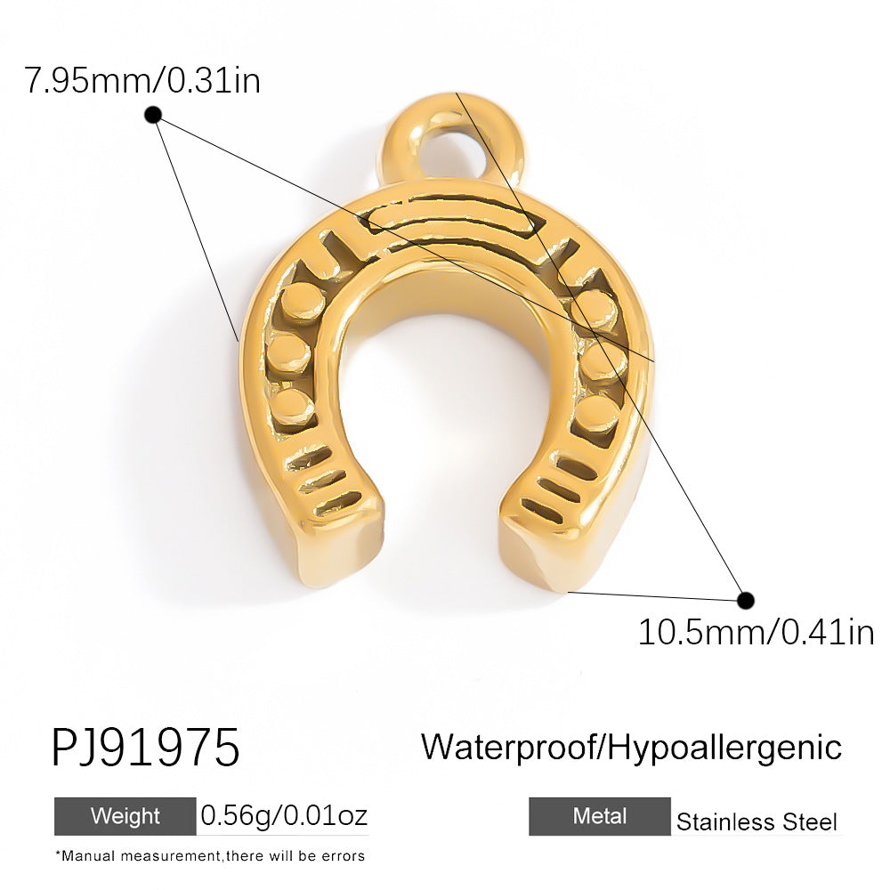 Stainless Steel DIY Enamel Pendant Accessories - 18K Gold Color Retention