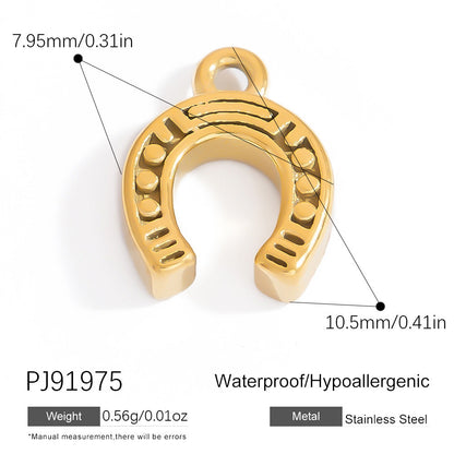 Stainless Steel DIY Enamel Pendant Accessories - 18K Gold Color Retention
