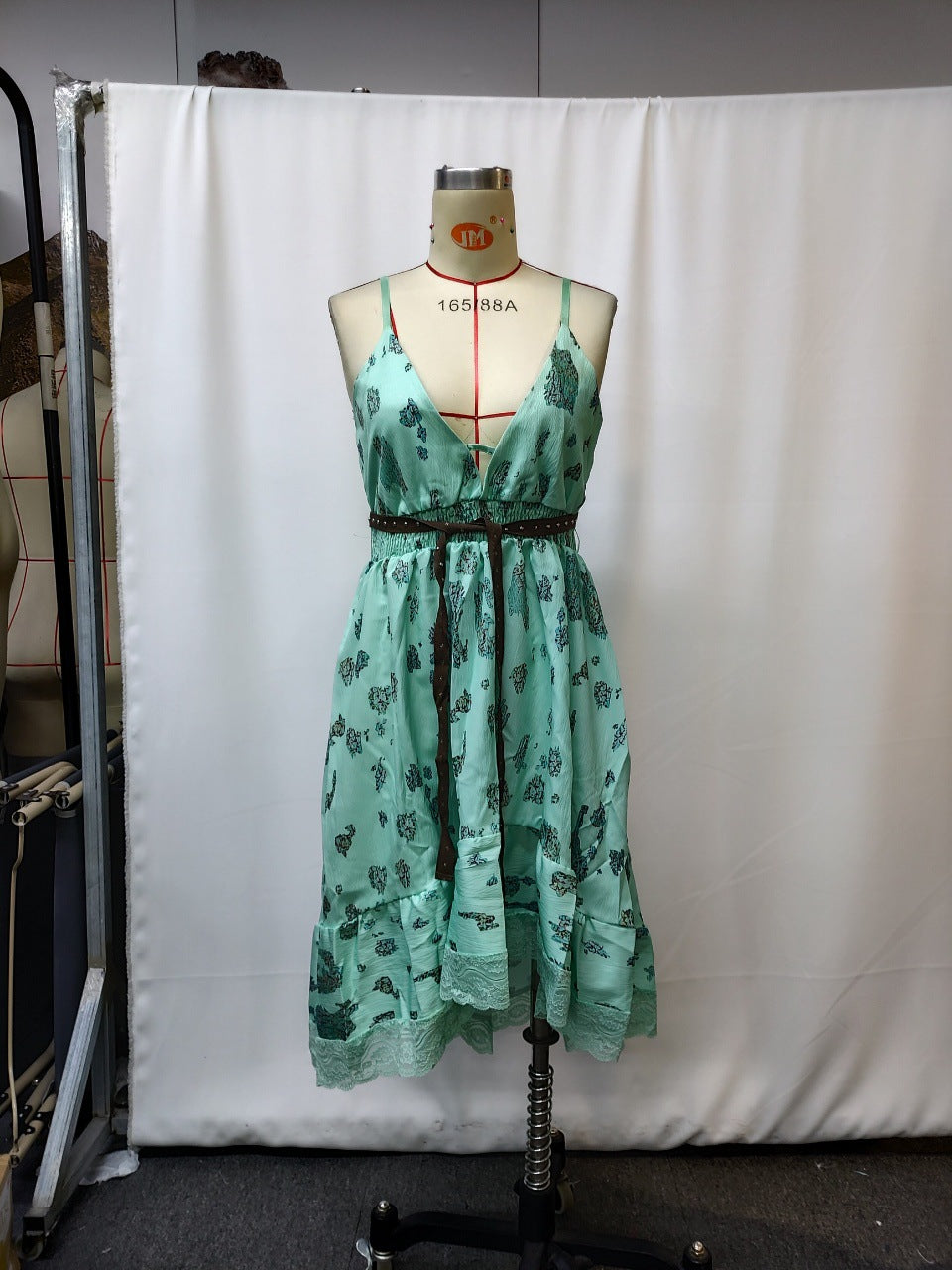 Vintage Floral Print Strap Dress Casual Sweet Style