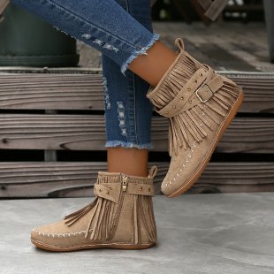 Women'S Double-Decker Tassel Boots