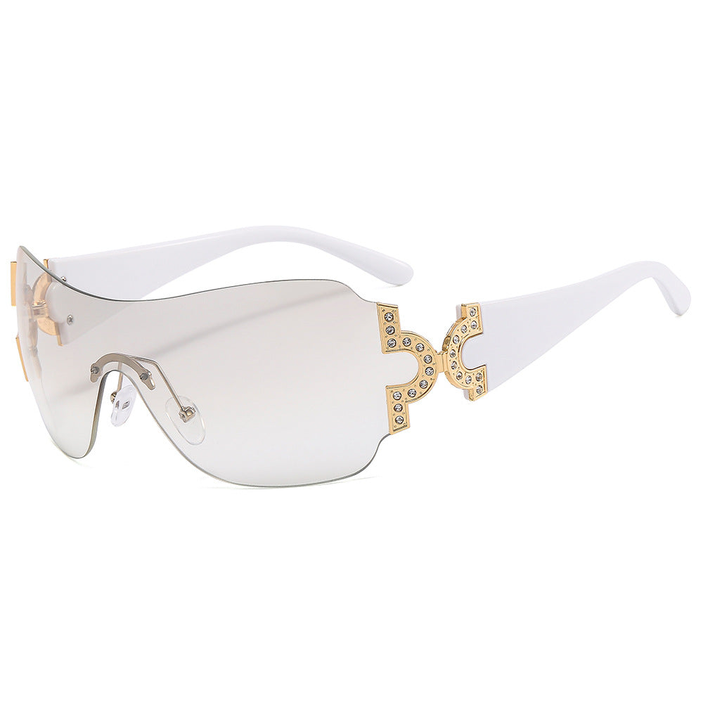 Y2K Style Oversized Rhinestone Sunglasses Trendy Fashion Eyewear