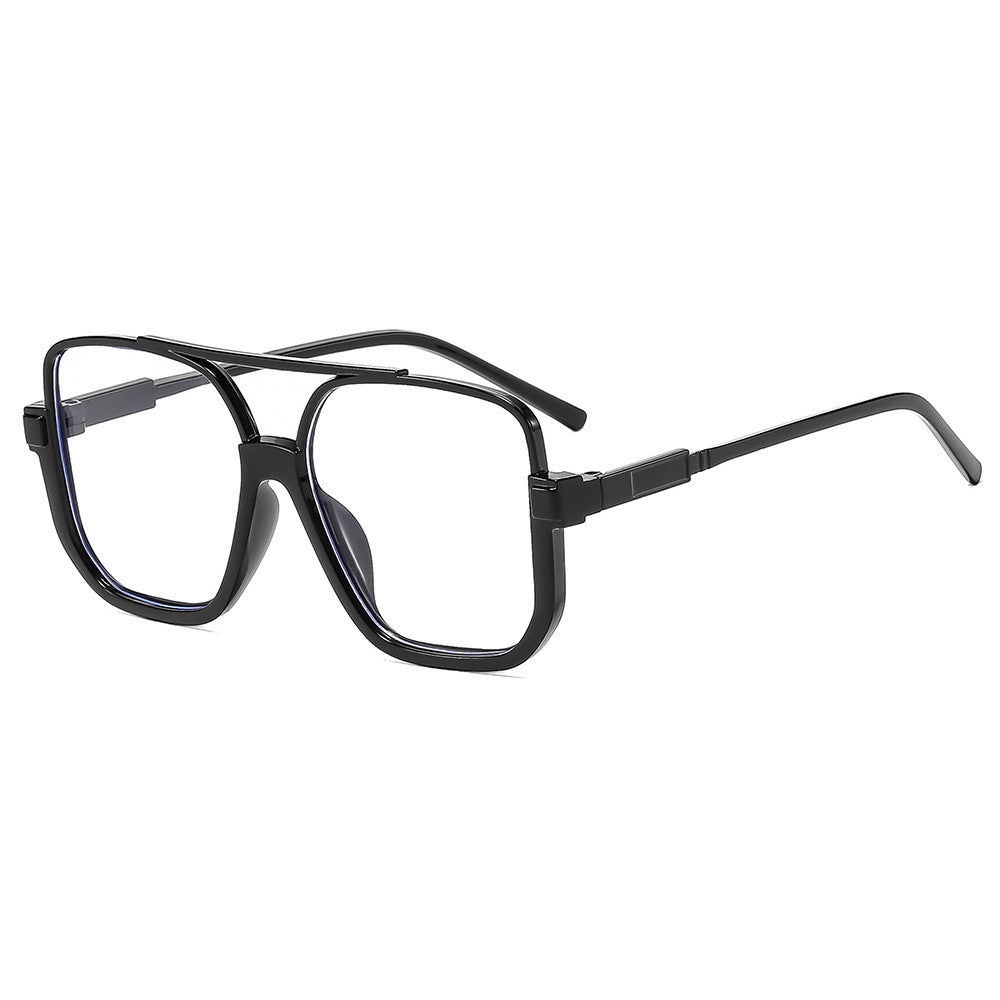 Y2K Trendy Half-Frame Sunglasses with UV Protection