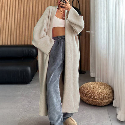 Fashionable Long Sleeve Knit Cardigan Coats for Women