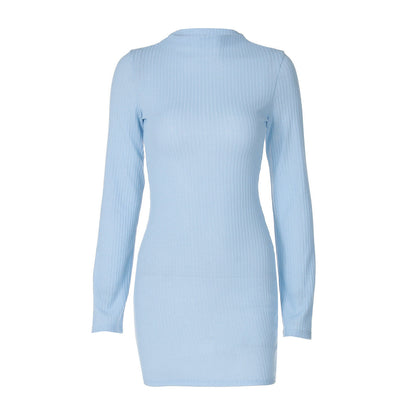 Fashionable Bodycon Striped Long Sleeve Dress