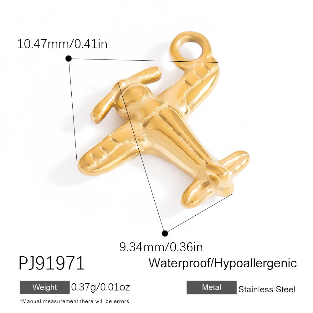 Stainless Steel DIY Enamel Pendant Accessories - 18K Gold Color Retention