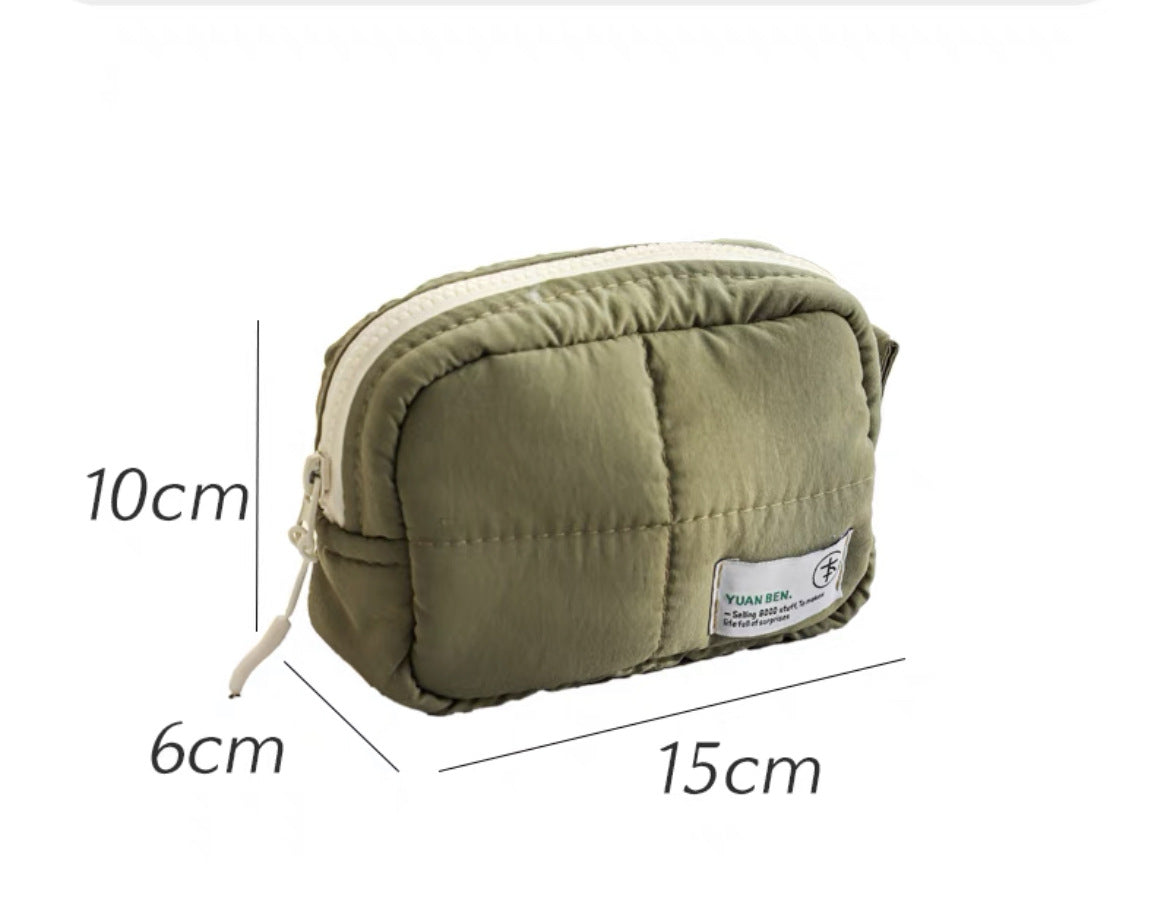 Solid Color Nylon Waterproof Makeup Bag
