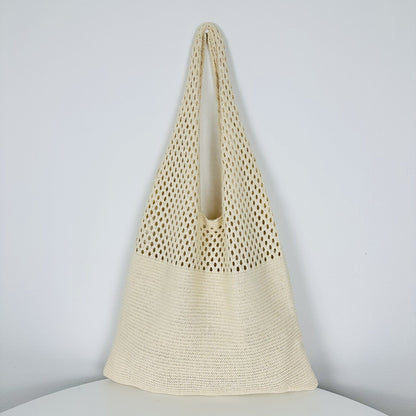 Trendy Woven Tote Bag Casual Chic Handbag