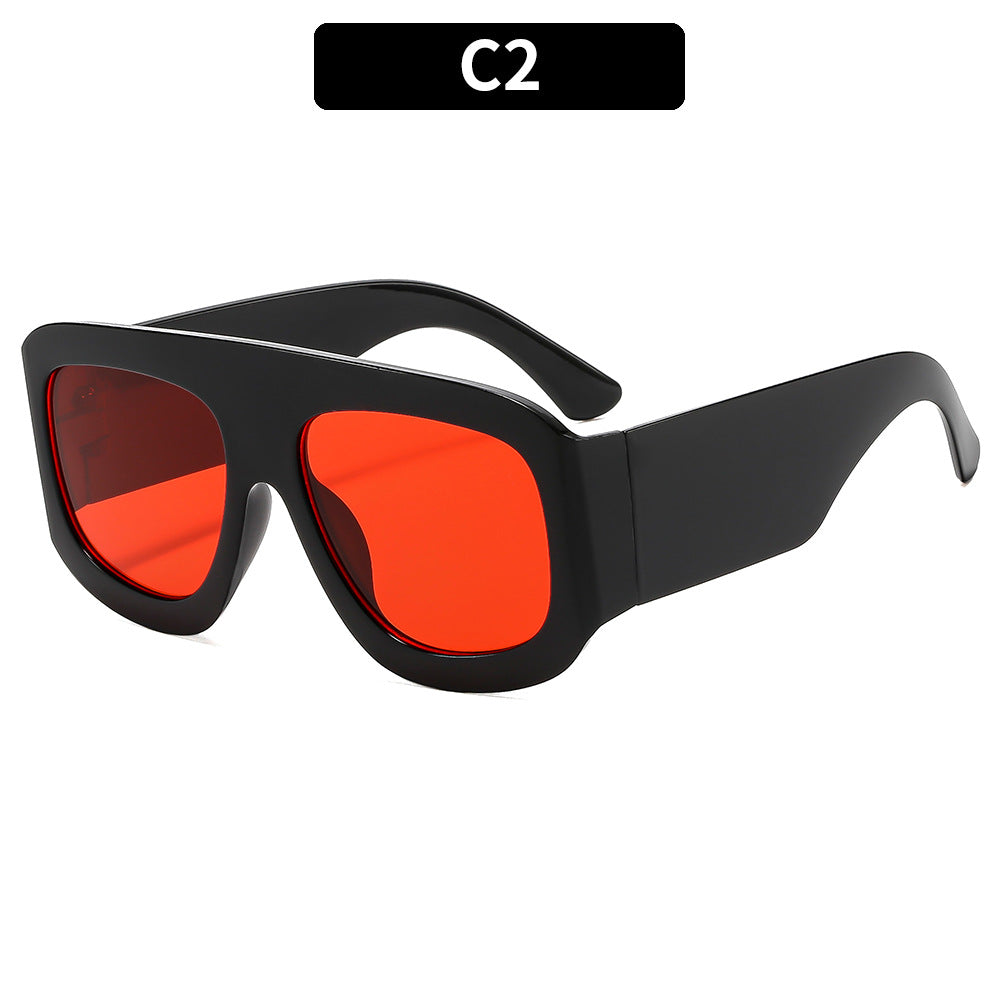 Trendy Square Frame UV400 Sunglasses Stylish Summer Eyewear