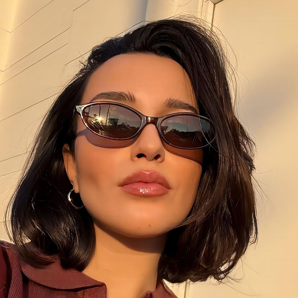Retro Oval Sunglasses Chic UV400 Protection Eyewear