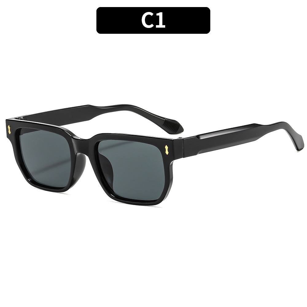 Trendy Square Retro Sunglasses UV400 Protection Outdoor Style