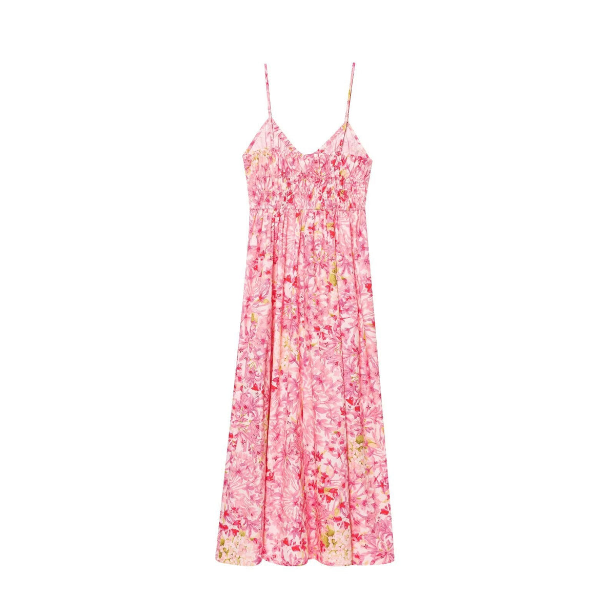 Casual Floral Print Spaghetti Strap Maxi Dress