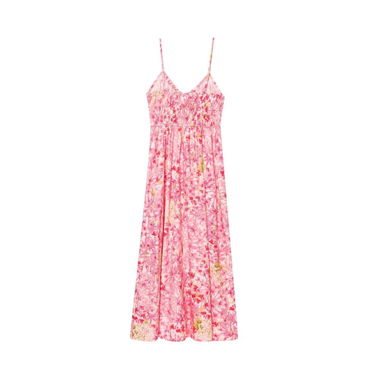Casual Floral Print Spaghetti Strap Maxi Dress