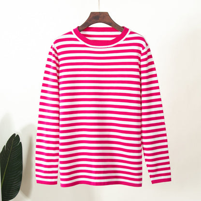 Classic Striped Knit Sweater for Women