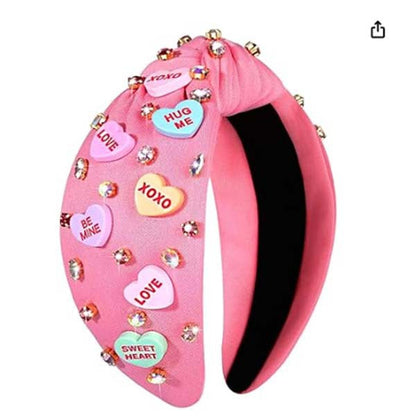 Elegant Heart Shaped Rhinestone Headband for Women