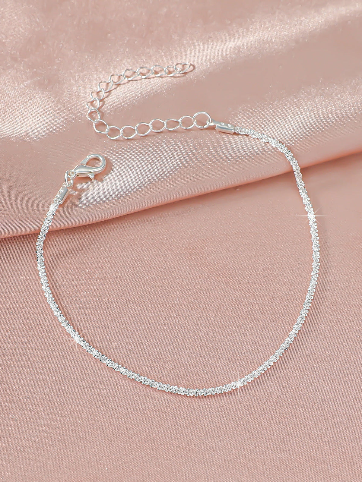 Simple Glitter Double Anklet