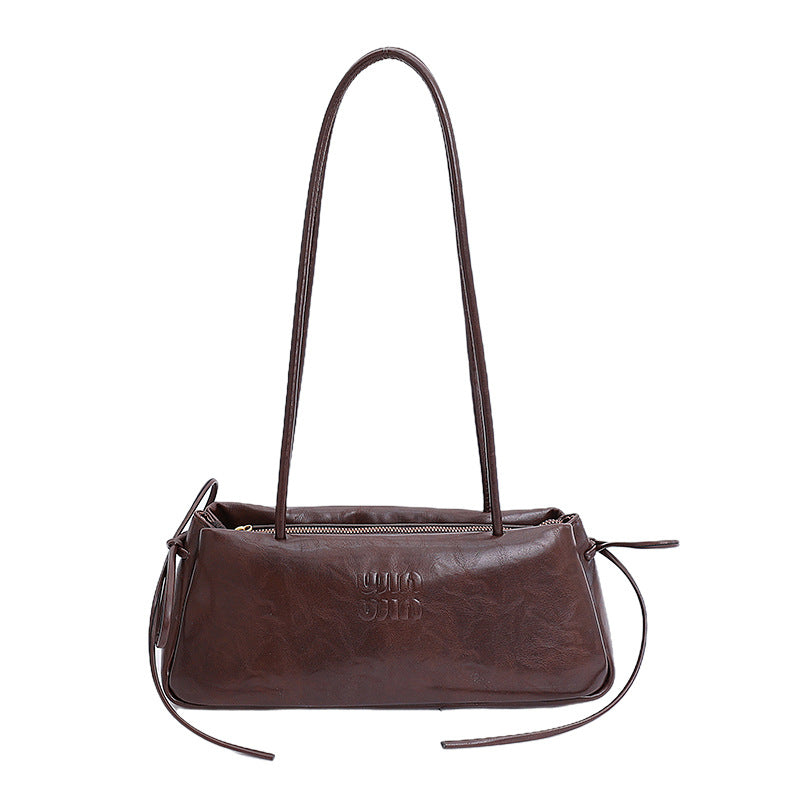 Trendy Soft Leather Tote Bag Large Capacity Shoulder Bag