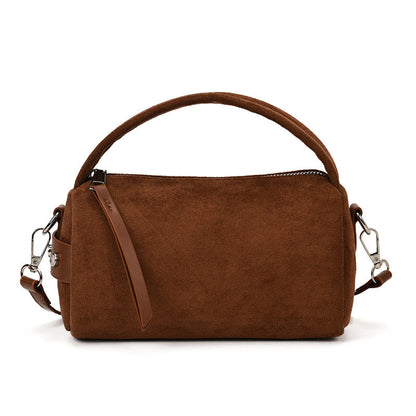 Retro Suede Handheld Pillow Bag Casual Shoulder Bag