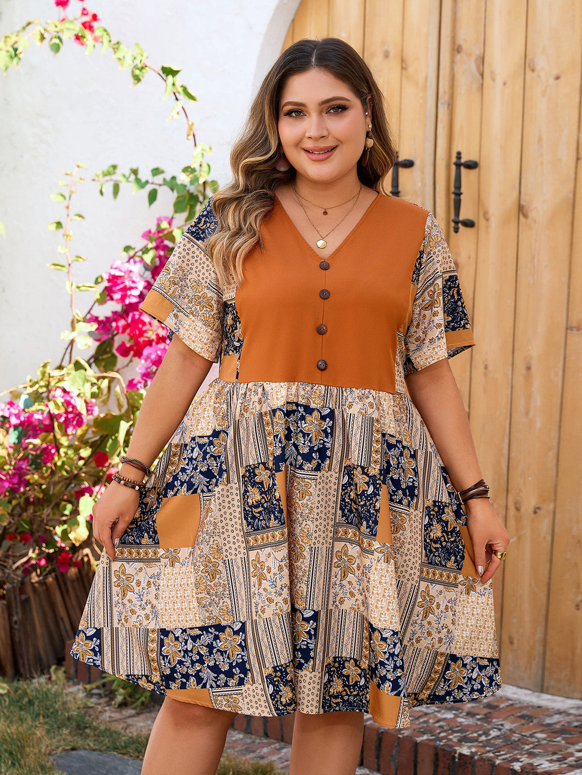 Bohemian Maxi Dress With 3D Pattern Elegant Casual