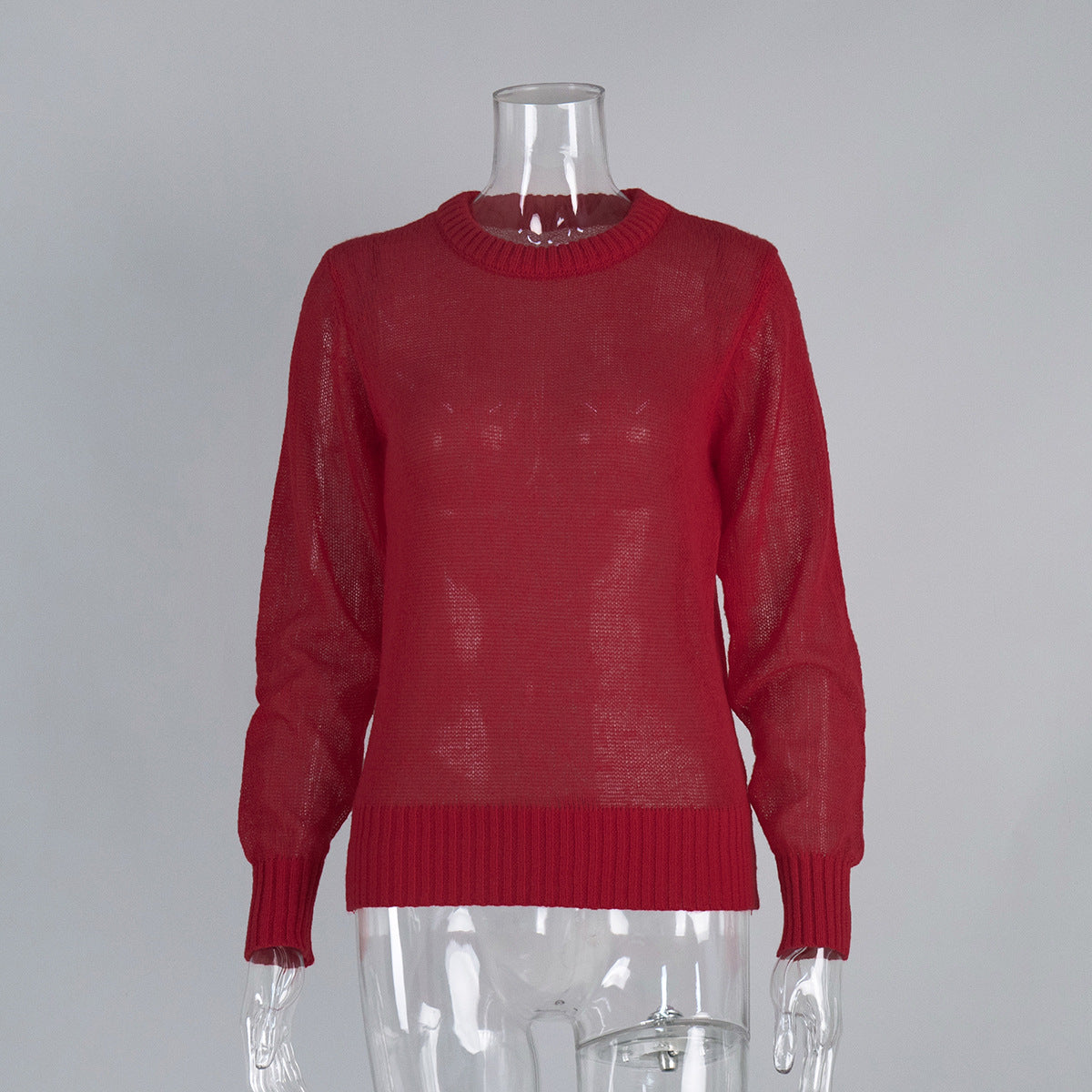 Comfortable Knit Crew Neck Sweater for Women