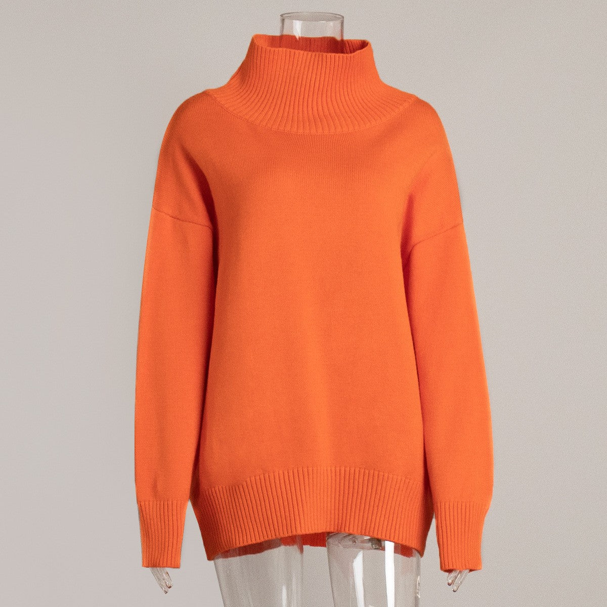 Stylish Turtleneck Knitted Sweater for Women