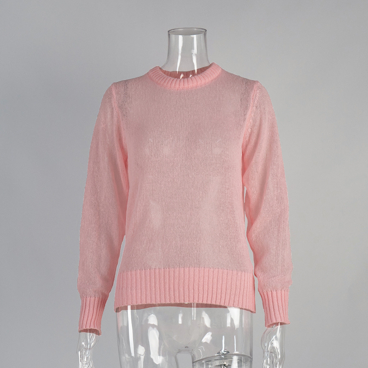 Comfortable Knit Crew Neck Sweater for Women