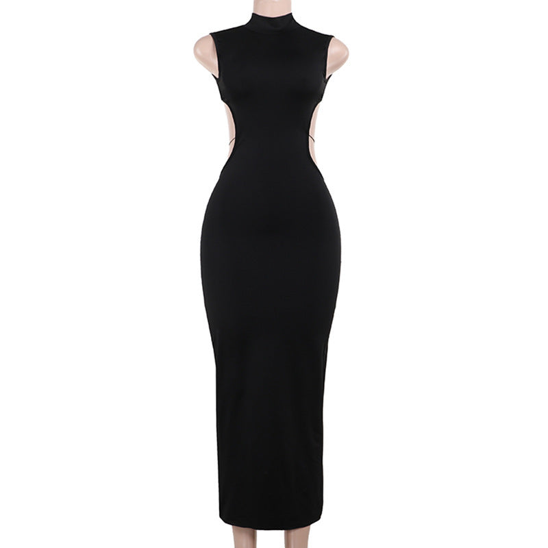 Open Back Bow Tie Long Dress Sexy Casual Dress