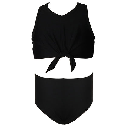 New Girls' Two-Piece Swimsuit With Floral Print For Swimming