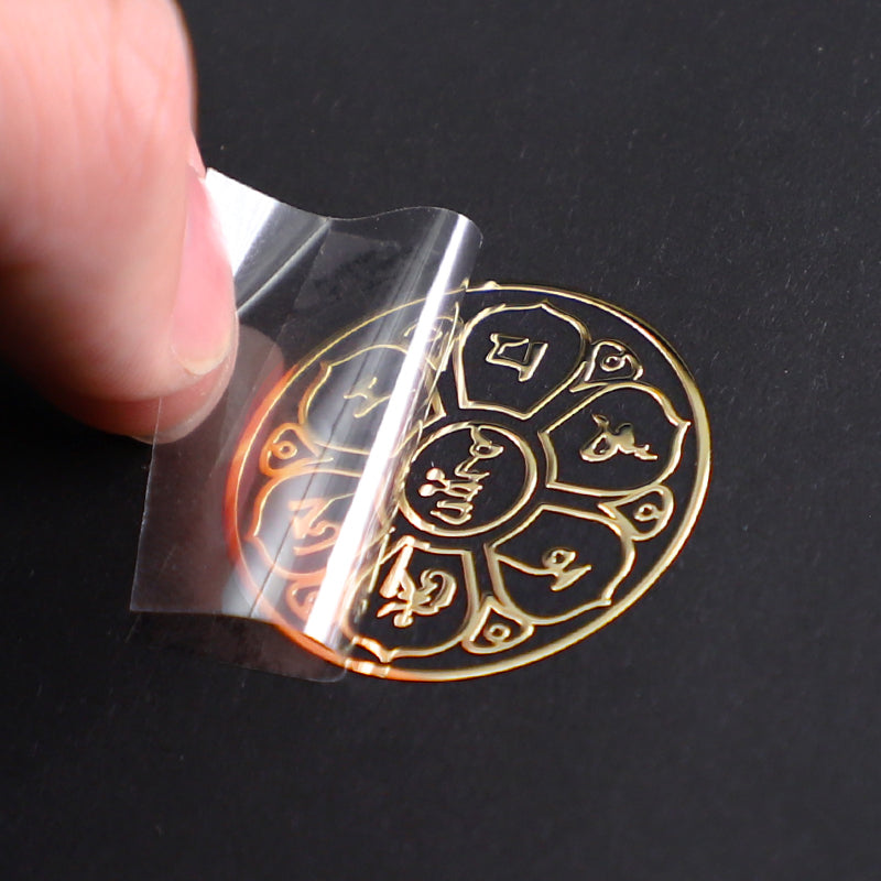 Six Character Truth Metal Sticker Manjusri Wisdom Decoration Sticker Lotus King Kong Body Protection Safety Mobile Phone Sticker