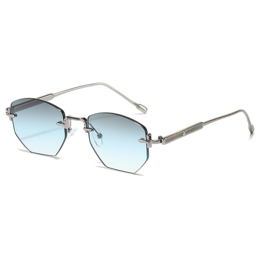 Trendy Polygonal Frameless Sunglasses UV400 Protection