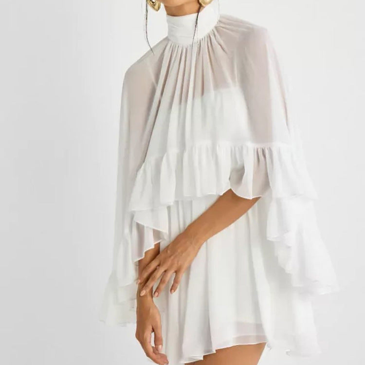 French-Inspired Sheer Sun Protection Tank Top Dress Set
