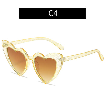 Colorful Heart-Shaped Sunglasses for Family Fun