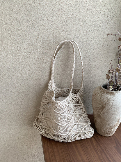 Handmade Cotton Rope Tote Bag Stylish Woven Design