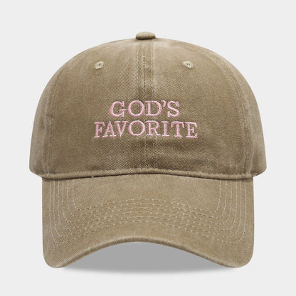 Letter Embroidered Solid Color Baseball Cap