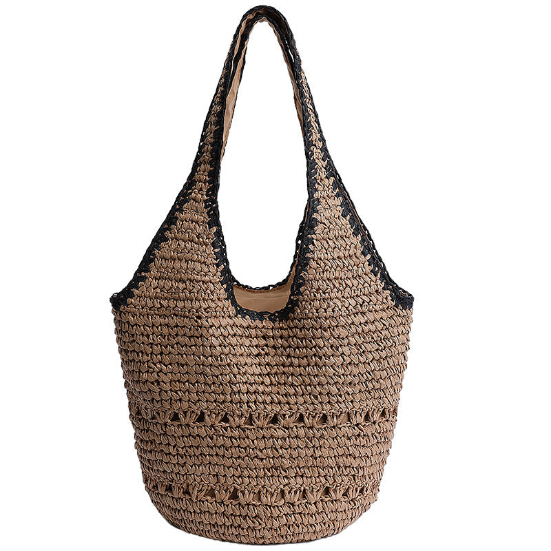 Women's Trendy Straw Shoulder Bag Casual Beach Tote