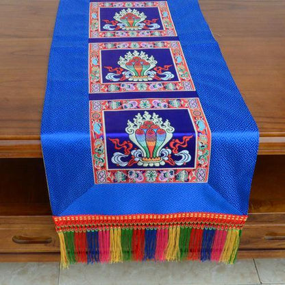 Tibetan-Style Folk Tablecloth Retro Long Table Tea Tablecloth Buddha Hall Decoration