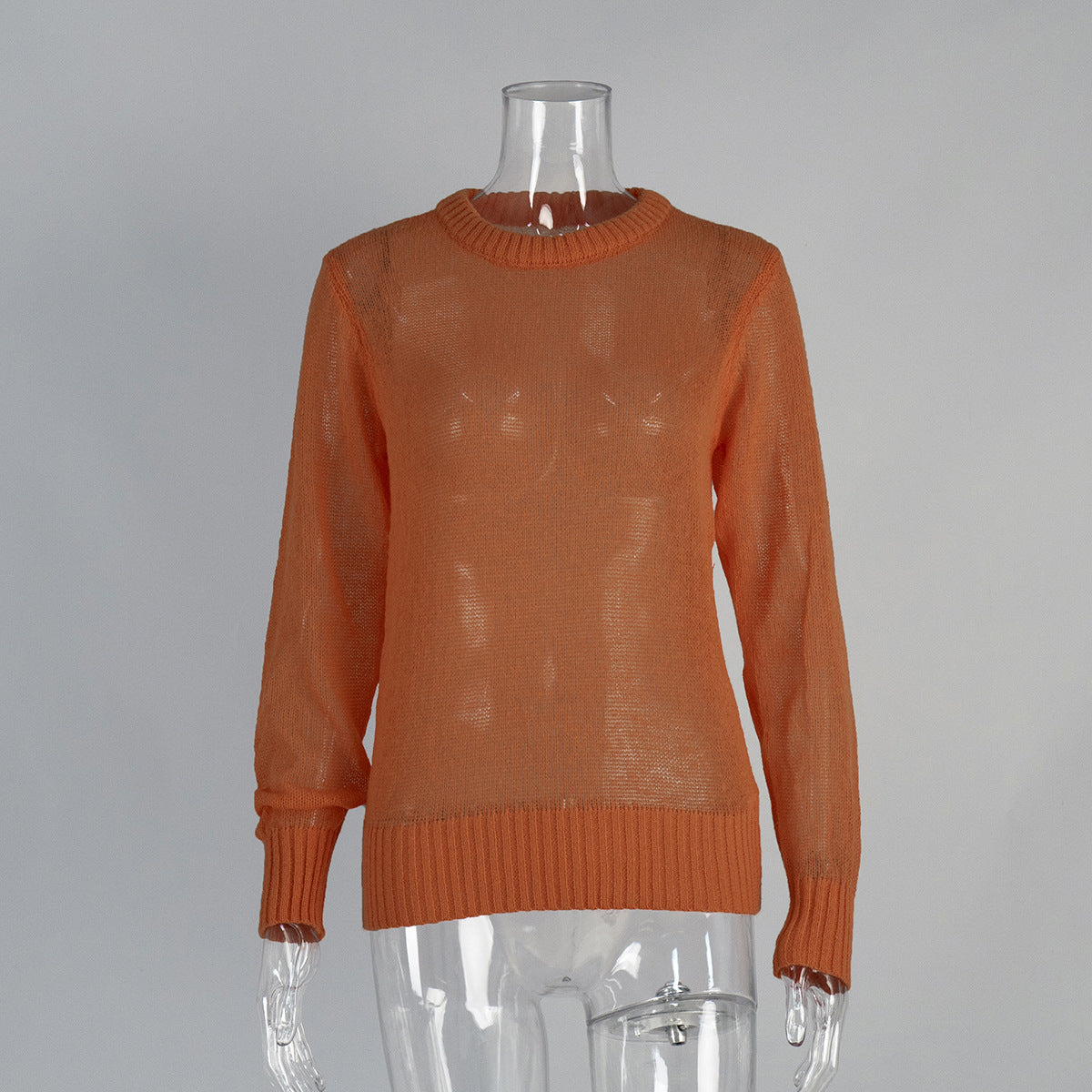 Comfortable Knit Crew Neck Sweater for Women