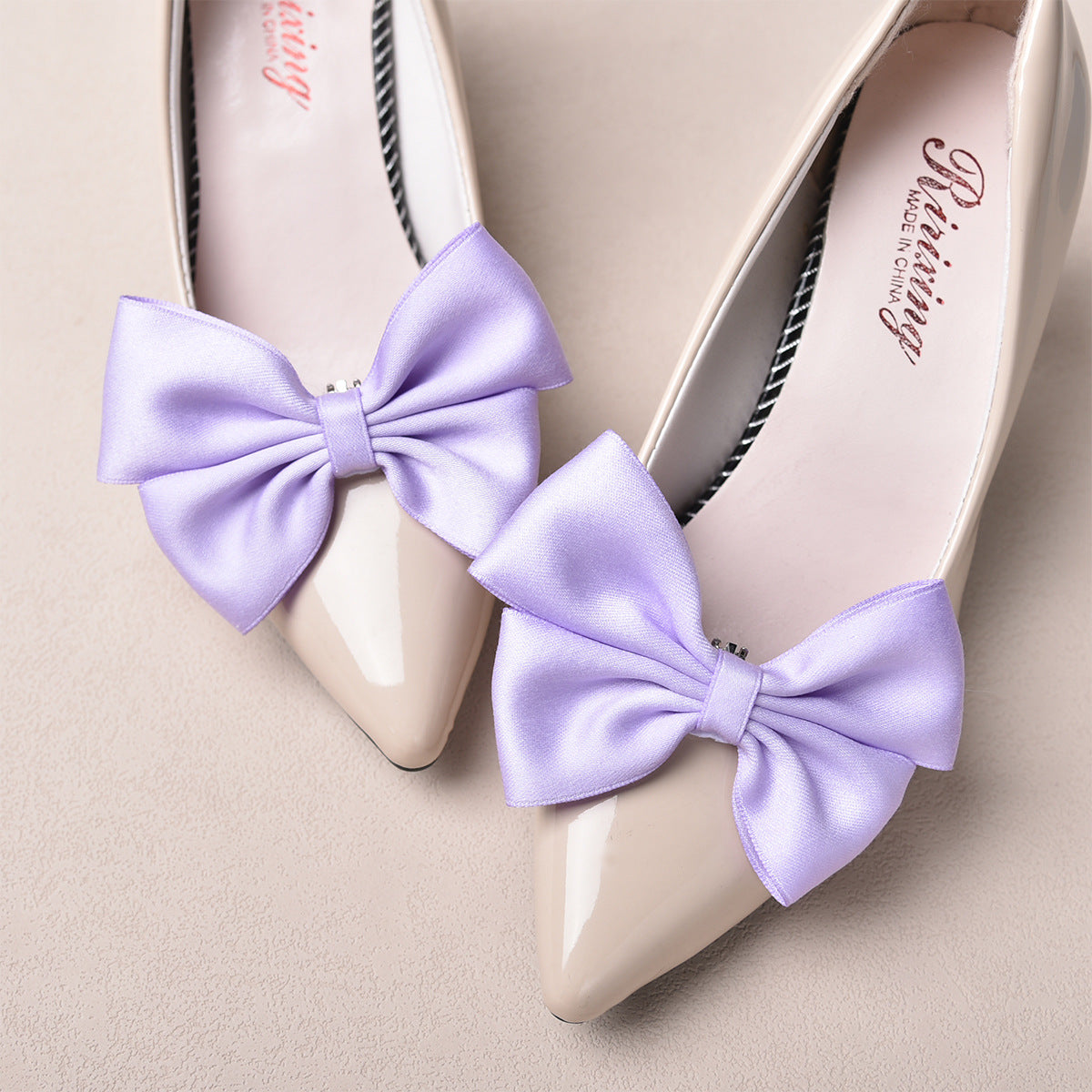 Bridal Wedding Accessories White Bow Shoe Clips Decorative Set