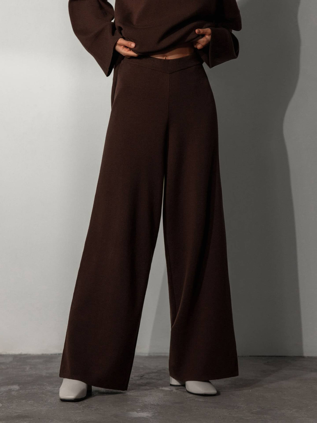 High Collar Irregular Knit Sets