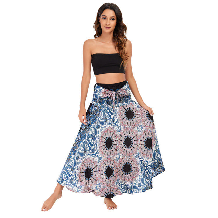 Leisure In Spring And Summer Asia Style Half Skirt Holiday Skirt Big Hem Skirt