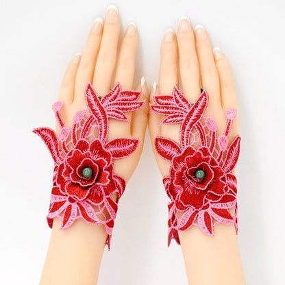 Gloves, Wristbands, Ethnic Style, Women'S Embroidery, Fingerless Embroidery, Wrist Sleeves, Summer Jewelry, Semi-Fingered Ethnic Style