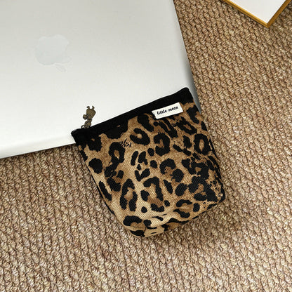 Mini Makeup Bag Canvas Cosmetic Organizer Travel Pouch