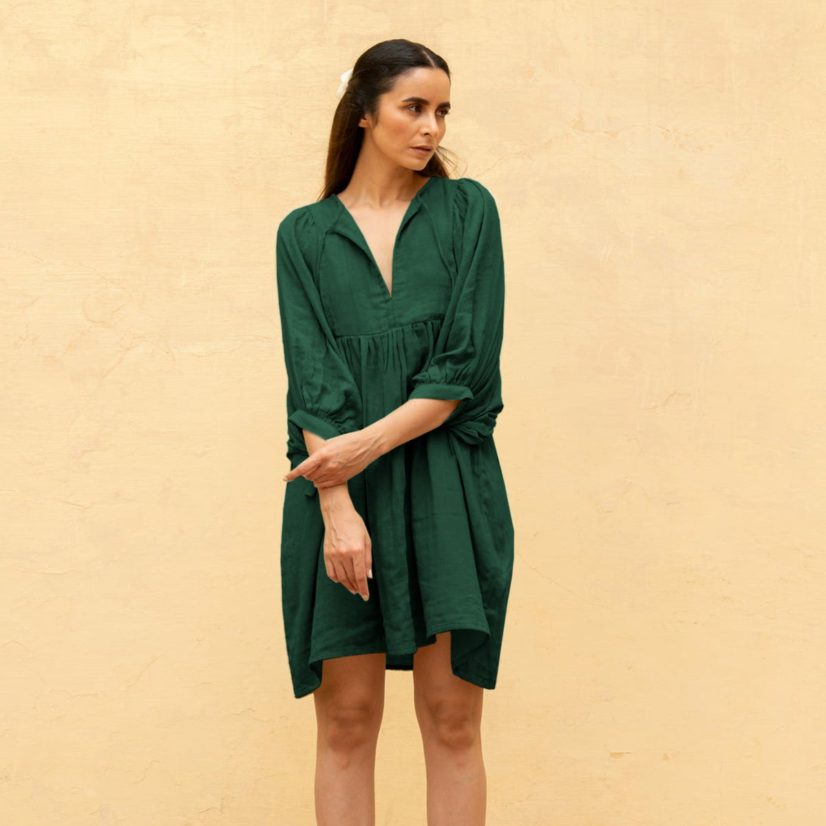 Cross-Border Fashion New Spring Summer Women'S Large Size Loose Balloon Sleeve Casual Sweet Fresh Girly Dress
