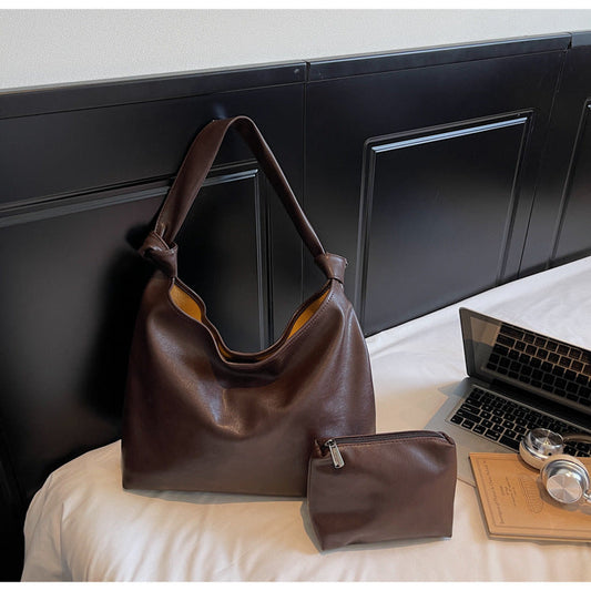 Women's Large Capacity Tote Bag Casual Chic PU Shoulder Bag