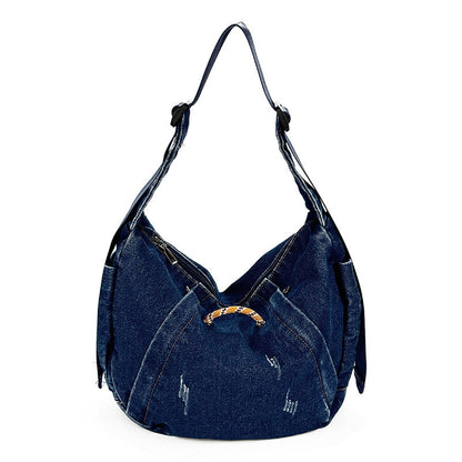 Fashionable Denim Shoulder Bag Casual Large Capacity Tote