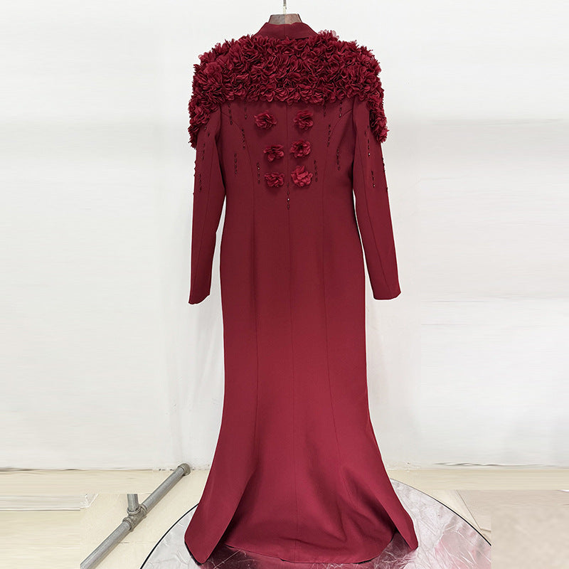 Floral Maxi Dress Elegant Cotton Polyester Casual Wear