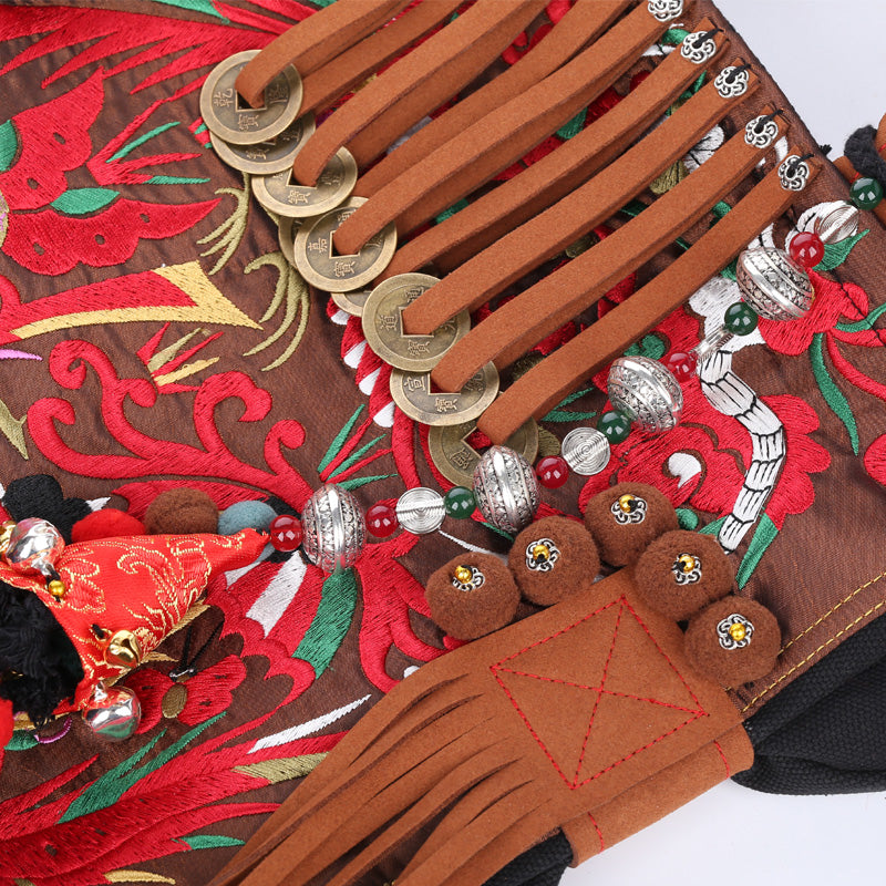 Original Ethnic Style Retro Tibetan Style Embroidery Women'S Bag Shoulder Bag Travel Bag Large Capacity Canvas Bag