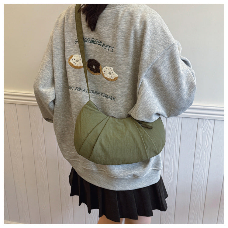 Minimalist Solid Color Dumpling Underarm Bag