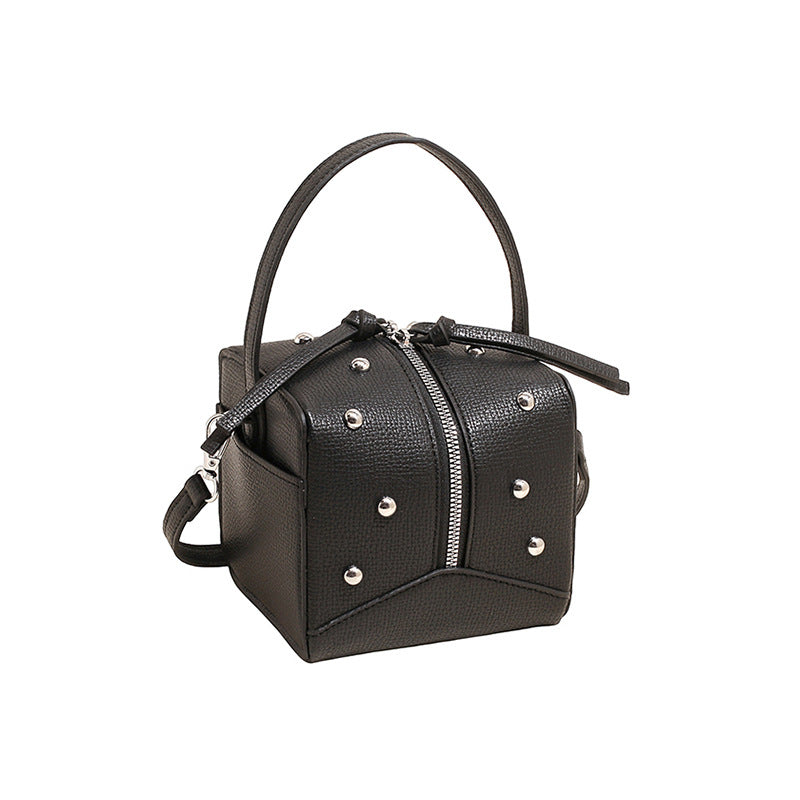 Punk Style Studded Handheld Square Bag for Women
