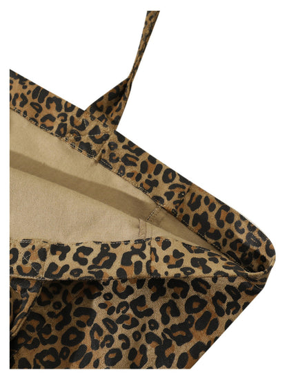 Leopard Large Capacity Hobo Tote Shoulder Bag