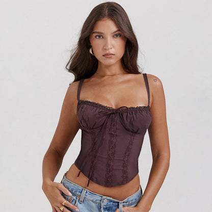 Lace String Sexy Sleeveless Spaghetti Top